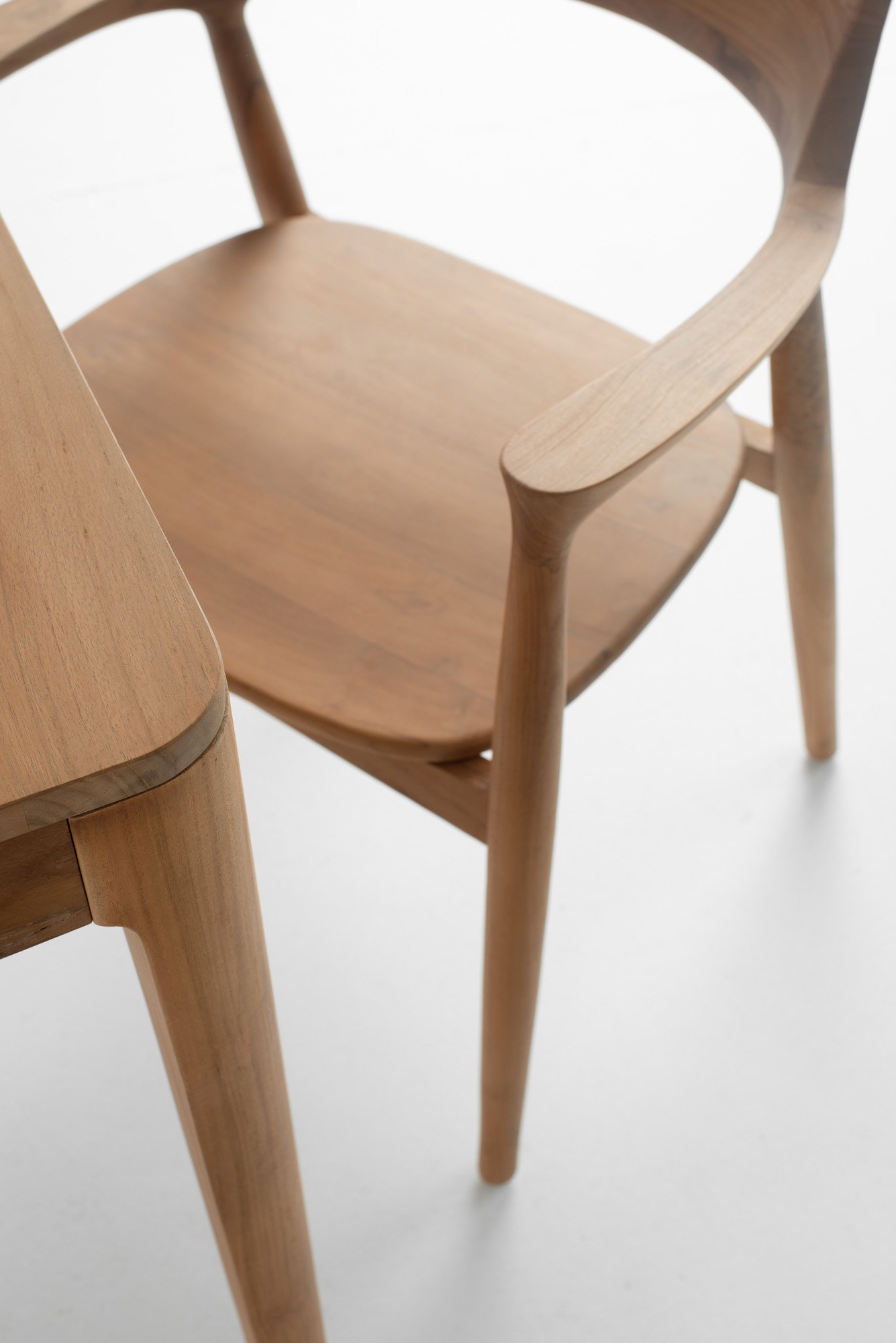 EXTENSION INDOOR DINING TABLE & Heroshima Dining Chair - Wooden seat Thumbnail